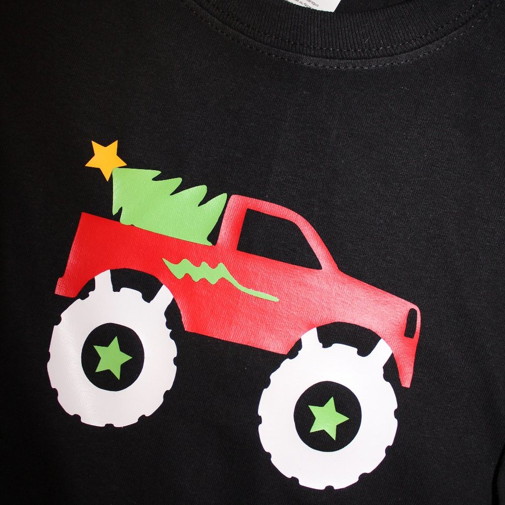Boy Christmas Monster Truck Shirt
